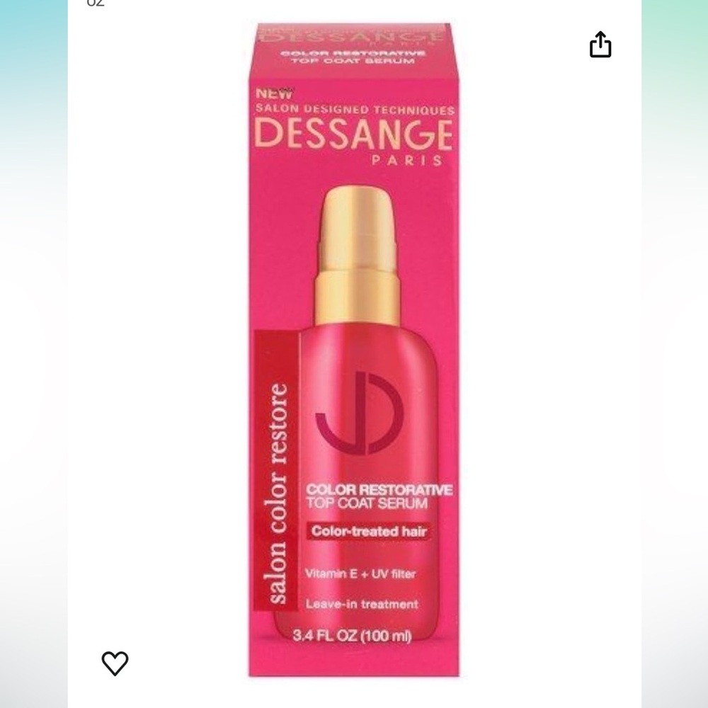 Dessange Paris Salon Color Restore‎ Color Restorative Top Coat Serum 3.4oz